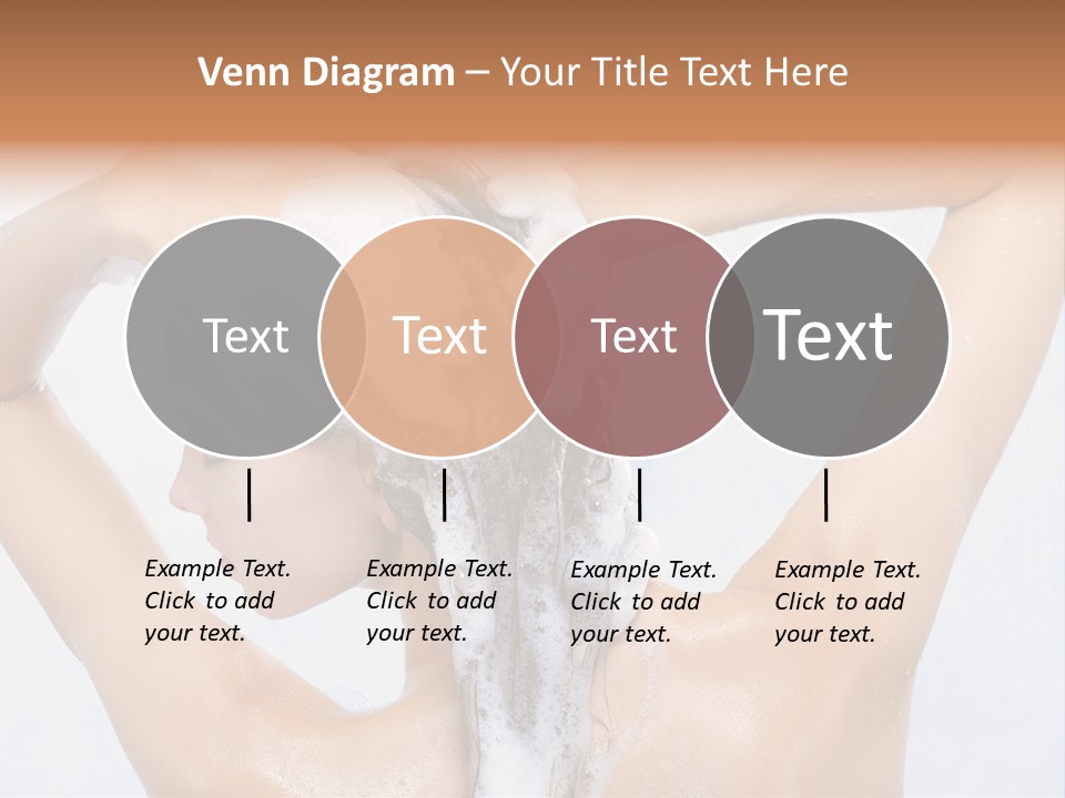 Close-Up Portrait Of Young Pretty Woman Taking Shower PowerPoint Template