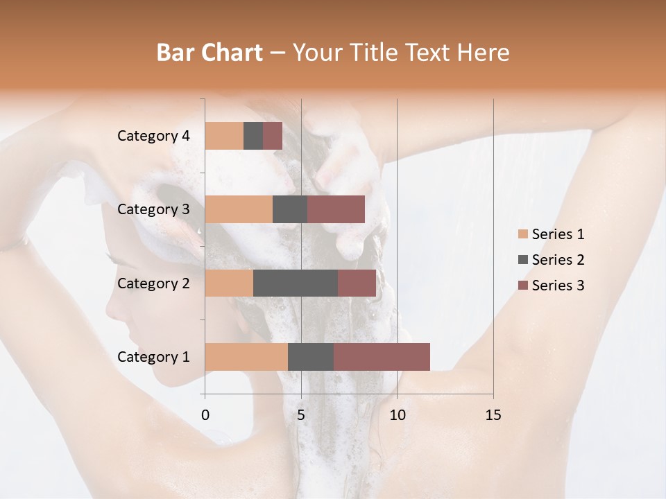 Close-Up Portrait Of Young Pretty Woman Taking Shower PowerPoint Template