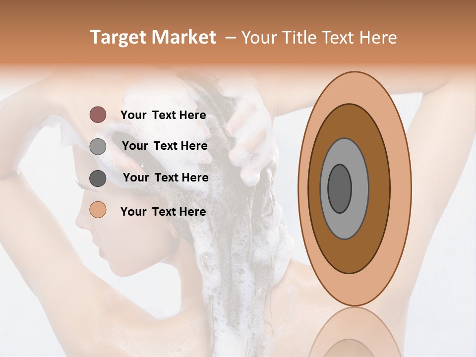 Close-Up Portrait Of Young Pretty Woman Taking Shower PowerPoint Template