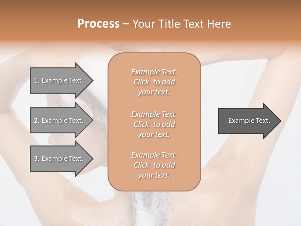 Close-Up Portrait Of Young Pretty Woman Taking Shower PowerPoint Template