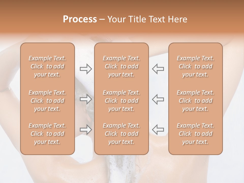 Close-Up Portrait Of Young Pretty Woman Taking Shower PowerPoint Template