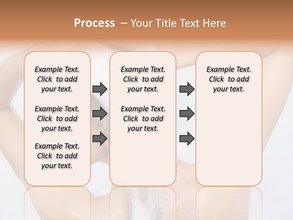 Close-Up Portrait Of Young Pretty Woman Taking Shower PowerPoint Template