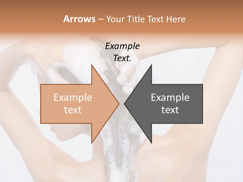 Close-Up Portrait Of Young Pretty Woman Taking Shower PowerPoint Template