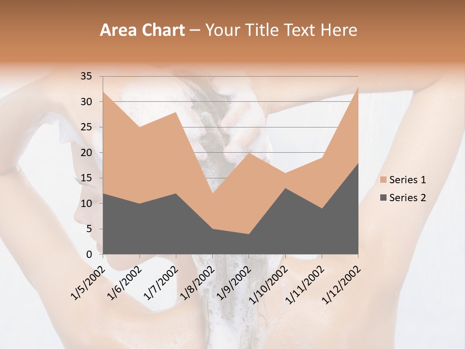 Close-Up Portrait Of Young Pretty Woman Taking Shower PowerPoint Template