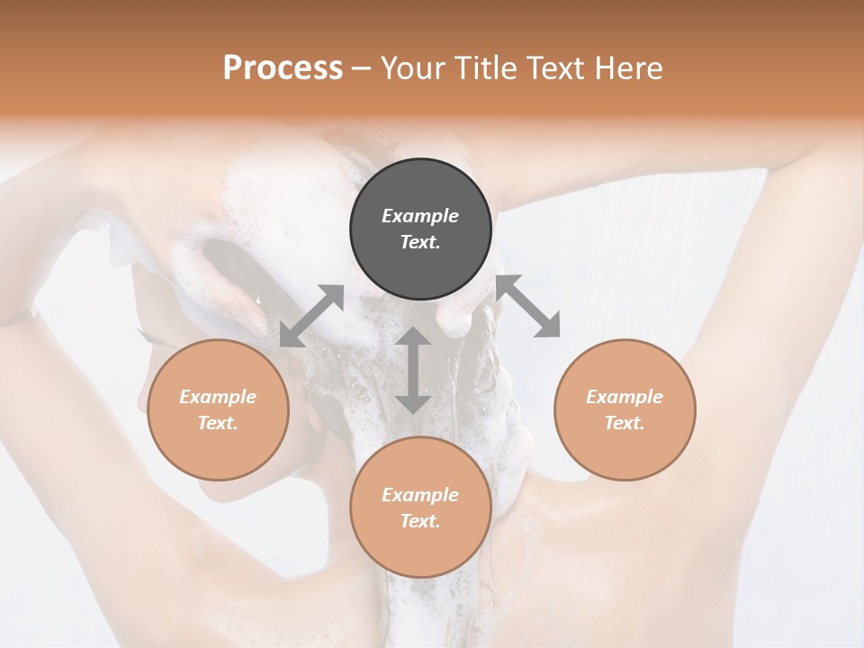 Close-Up Portrait Of Young Pretty Woman Taking Shower PowerPoint Template