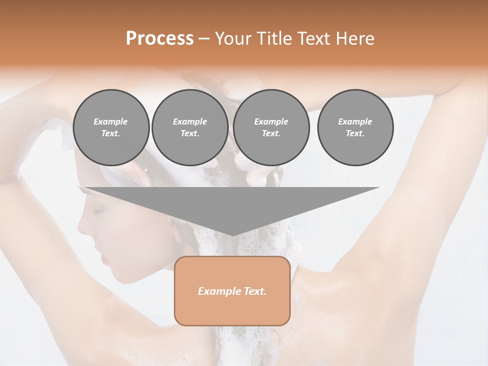 Close-Up Portrait Of Young Pretty Woman Taking Shower PowerPoint Template