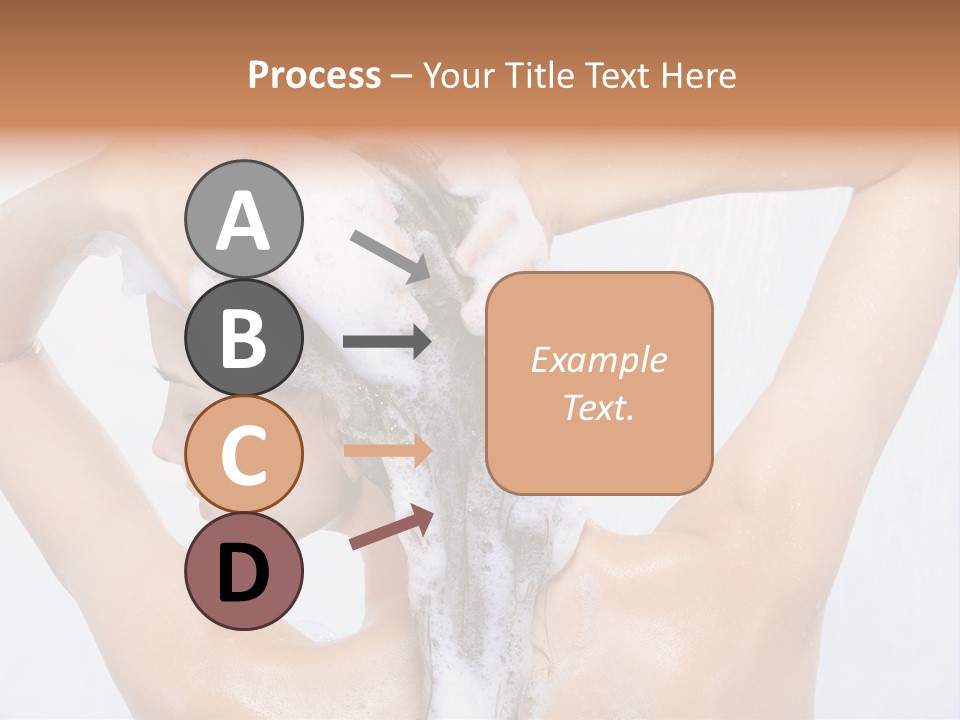 Close-Up Portrait Of Young Pretty Woman Taking Shower PowerPoint Template