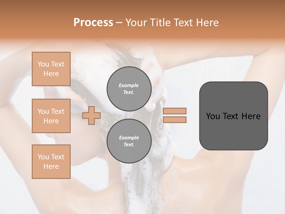 Close-Up Portrait Of Young Pretty Woman Taking Shower PowerPoint Template