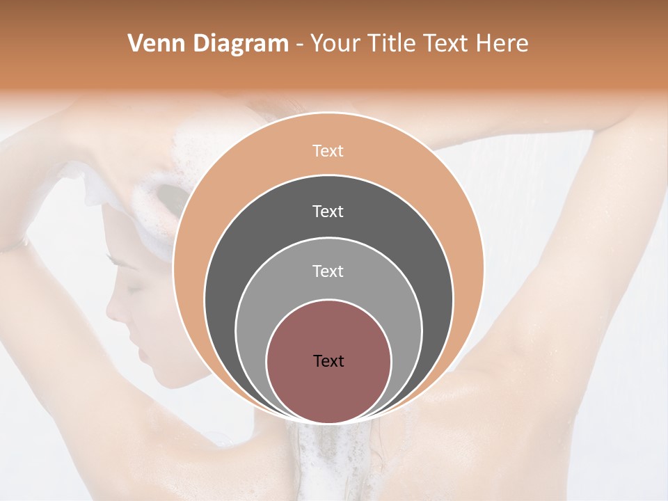 Close-Up Portrait Of Young Pretty Woman Taking Shower PowerPoint Template