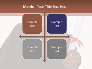 Handsome Young African American Man Holding Graduation Diploma PowerPoint Template