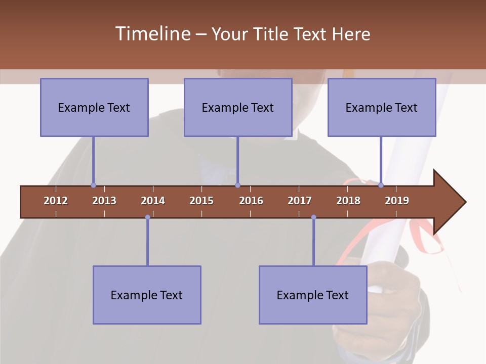 Handsome Young African American Man Holding Graduation Diploma PowerPoint Template