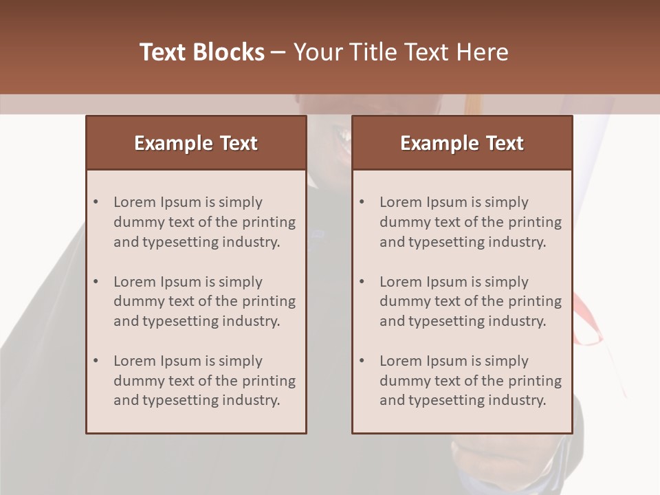 Handsome Young African American Man Holding Graduation Diploma PowerPoint Template