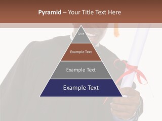 Handsome Young African American Man Holding Graduation Diploma PowerPoint Template