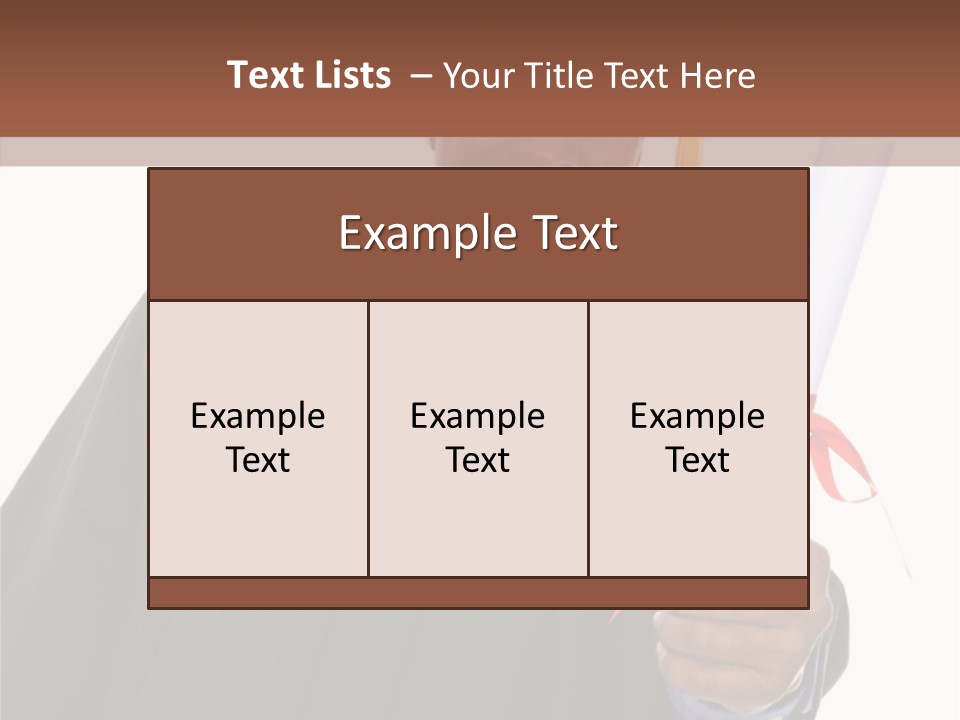 Handsome Young African American Man Holding Graduation Diploma PowerPoint Template