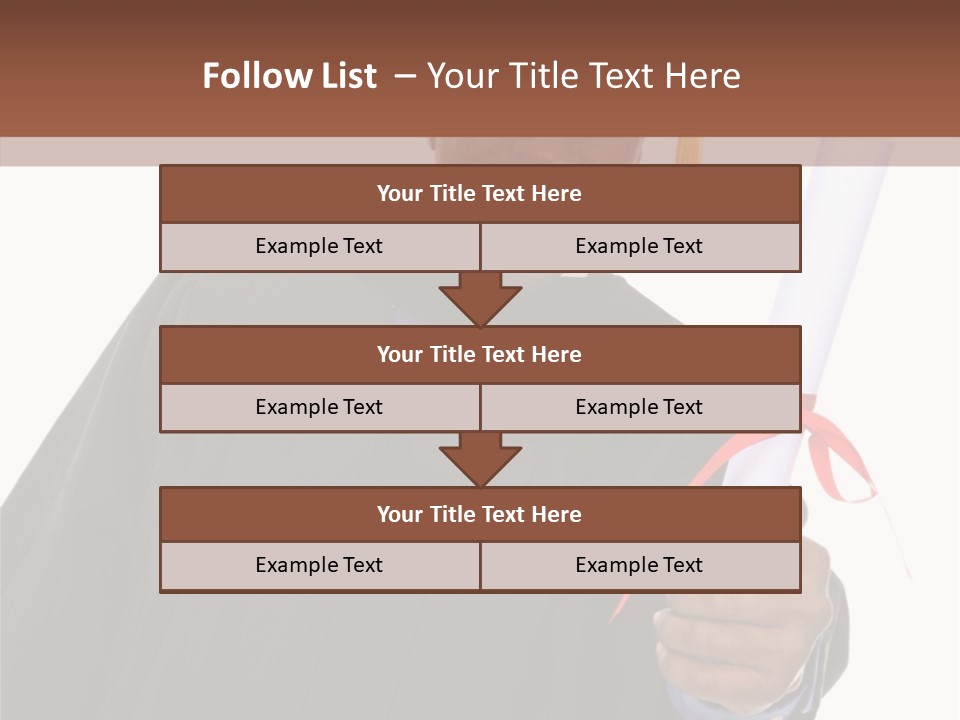 Handsome Young African American Man Holding Graduation Diploma PowerPoint Template