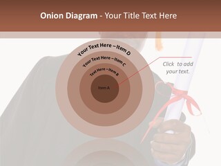 Handsome Young African American Man Holding Graduation Diploma PowerPoint Template