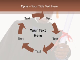 Handsome Young African American Man Holding Graduation Diploma PowerPoint Template