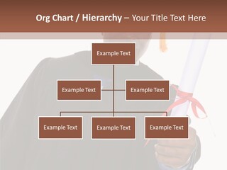 Handsome Young African American Man Holding Graduation Diploma PowerPoint Template