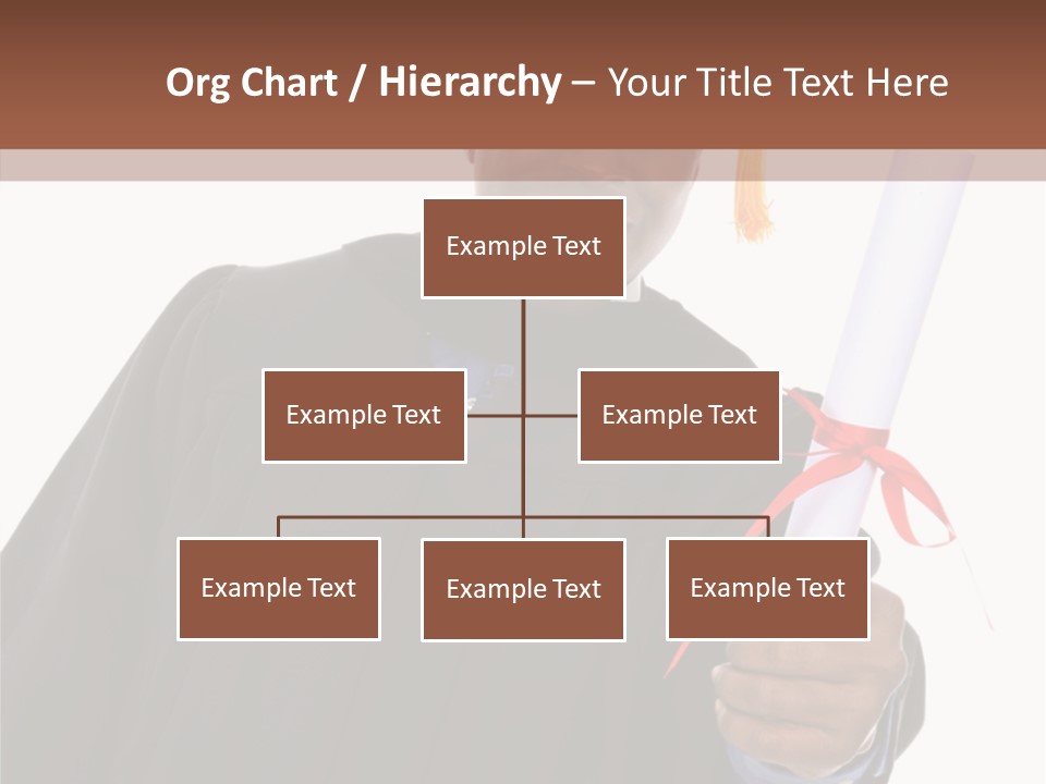 Handsome Young African American Man Holding Graduation Diploma PowerPoint Template