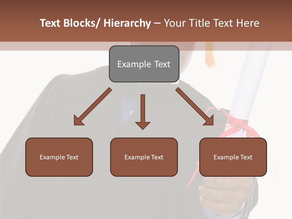 Handsome Young African American Man Holding Graduation Diploma PowerPoint Template