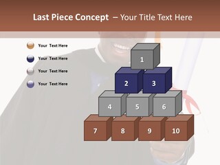 Handsome Young African American Man Holding Graduation Diploma PowerPoint Template