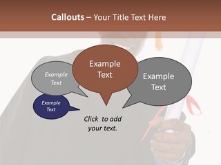 Handsome Young African American Man Holding Graduation Diploma PowerPoint Template