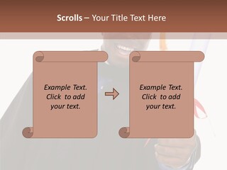 Handsome Young African American Man Holding Graduation Diploma PowerPoint Template