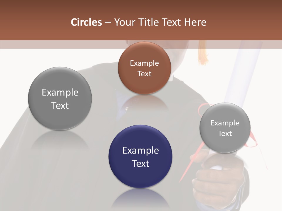 Handsome Young African American Man Holding Graduation Diploma PowerPoint Template