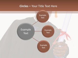 Handsome Young African American Man Holding Graduation Diploma PowerPoint Template