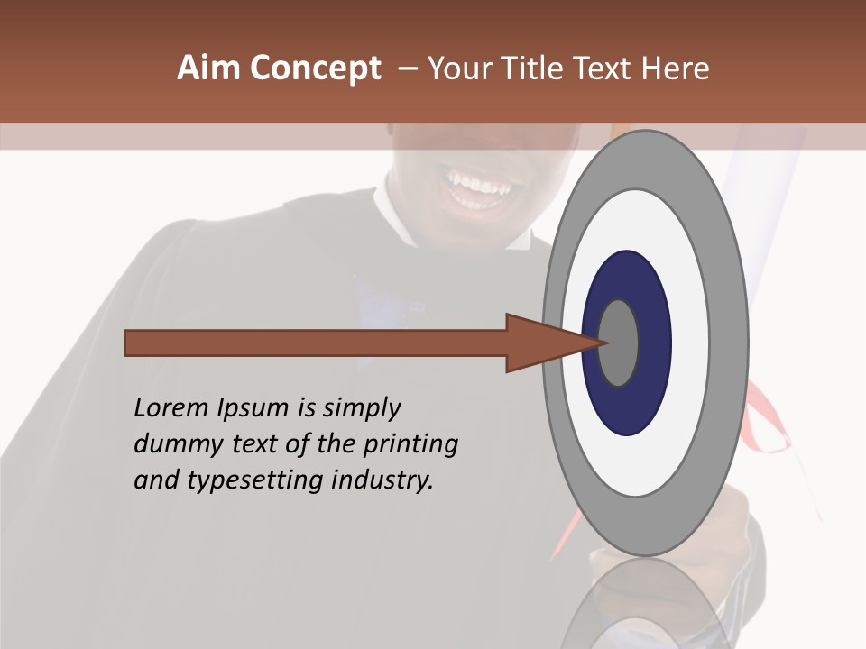 Handsome Young African American Man Holding Graduation Diploma PowerPoint Template