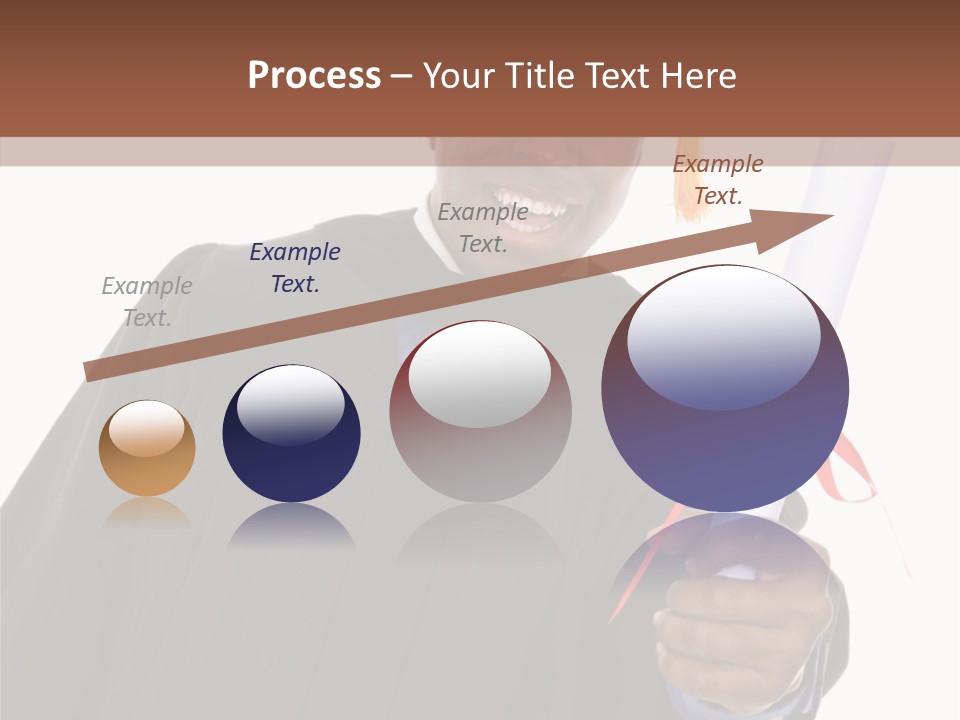 Handsome Young African American Man Holding Graduation Diploma PowerPoint Template