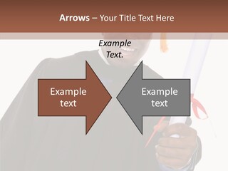 Handsome Young African American Man Holding Graduation Diploma PowerPoint Template