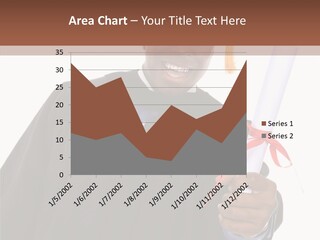 Handsome Young African American Man Holding Graduation Diploma PowerPoint Template