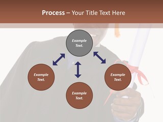 Handsome Young African American Man Holding Graduation Diploma PowerPoint Template