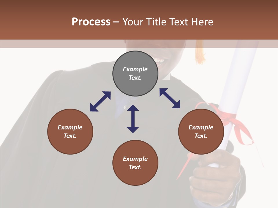 Handsome Young African American Man Holding Graduation Diploma PowerPoint Template