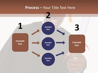 Handsome Young African American Man Holding Graduation Diploma PowerPoint Template