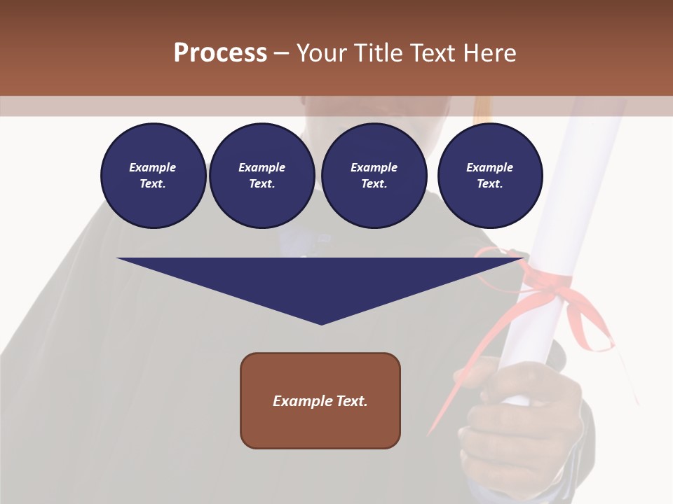 Handsome Young African American Man Holding Graduation Diploma PowerPoint Template