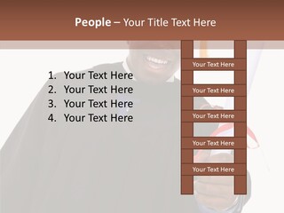 Handsome Young African American Man Holding Graduation Diploma PowerPoint Template