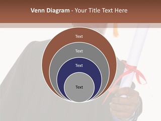 Handsome Young African American Man Holding Graduation Diploma PowerPoint Template