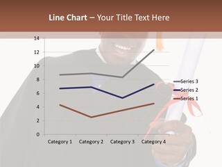 Handsome Young African American Man Holding Graduation Diploma PowerPoint Template