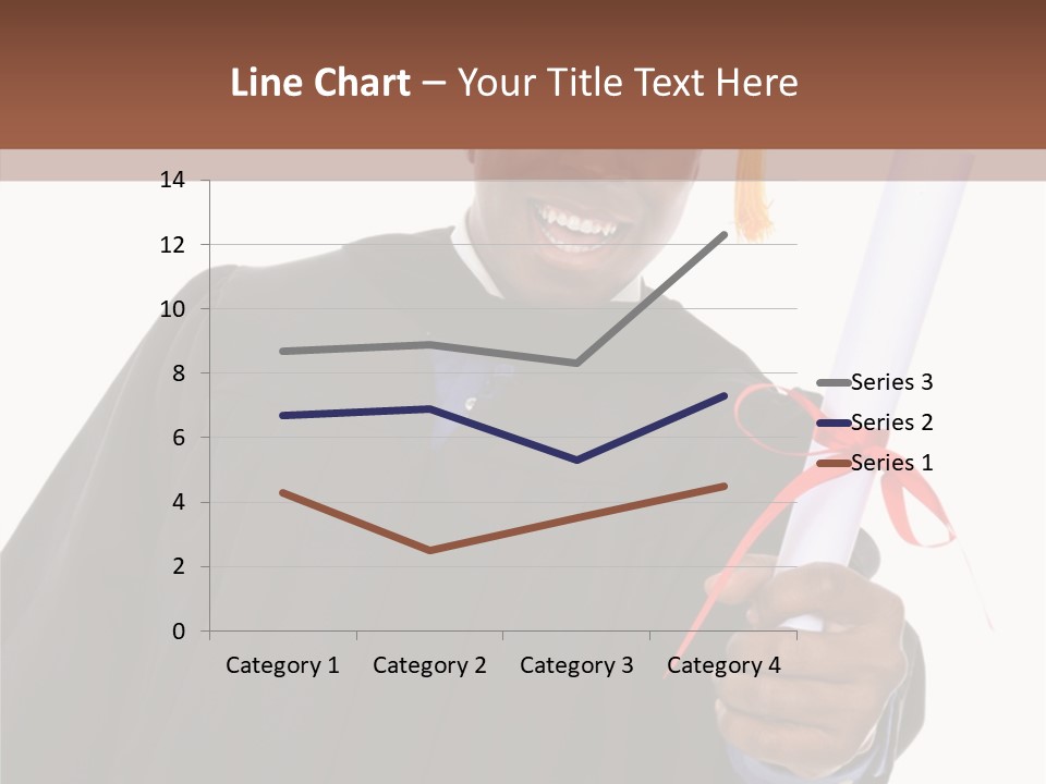 Handsome Young African American Man Holding Graduation Diploma PowerPoint Template