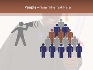 Handsome Young African American Man Holding Graduation Diploma PowerPoint Template