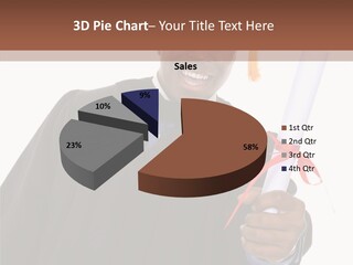 Handsome Young African American Man Holding Graduation Diploma PowerPoint Template