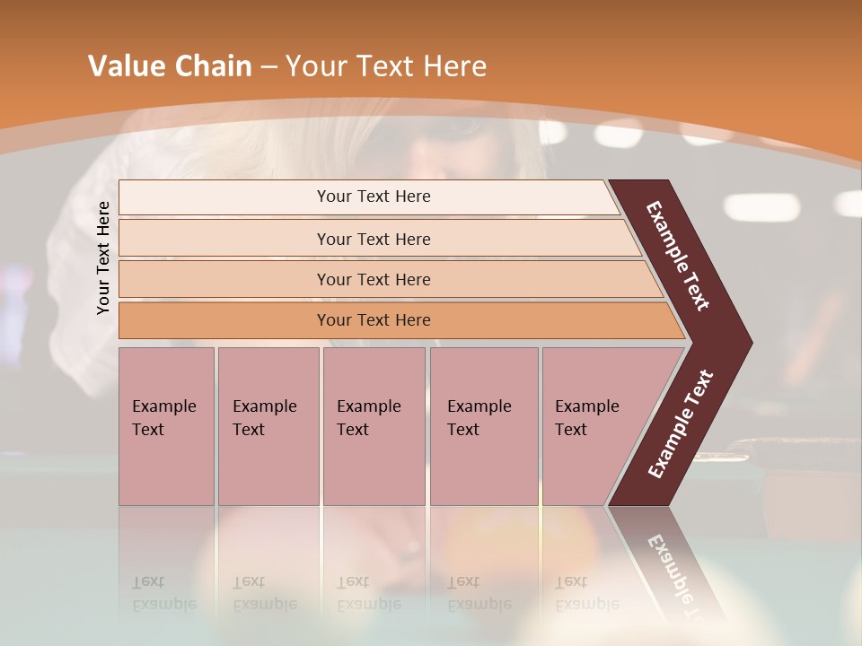 A Blond Girl Is Making A Shot At A Pool PowerPoint Template