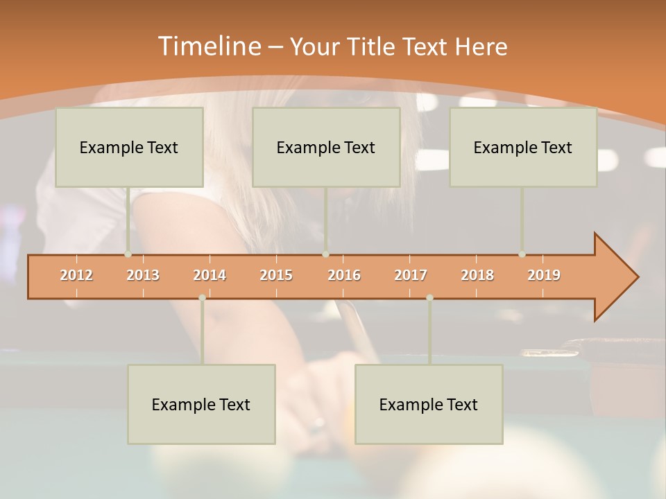 A Blond Girl Is Making A Shot At A Pool PowerPoint Template