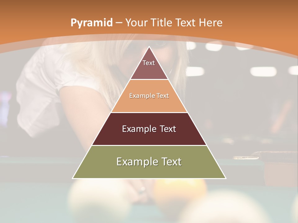 A Blond Girl Is Making A Shot At A Pool PowerPoint Template