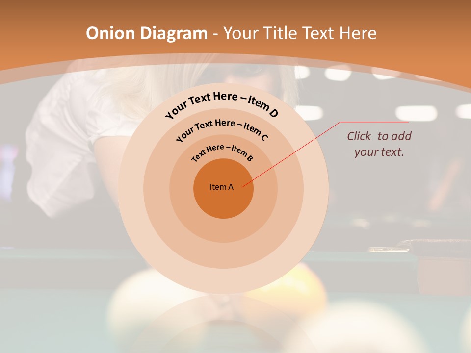 A Blond Girl Is Making A Shot At A Pool PowerPoint Template