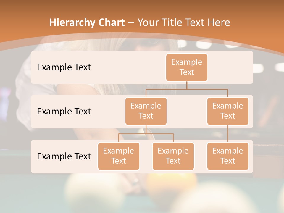 A Blond Girl Is Making A Shot At A Pool PowerPoint Template