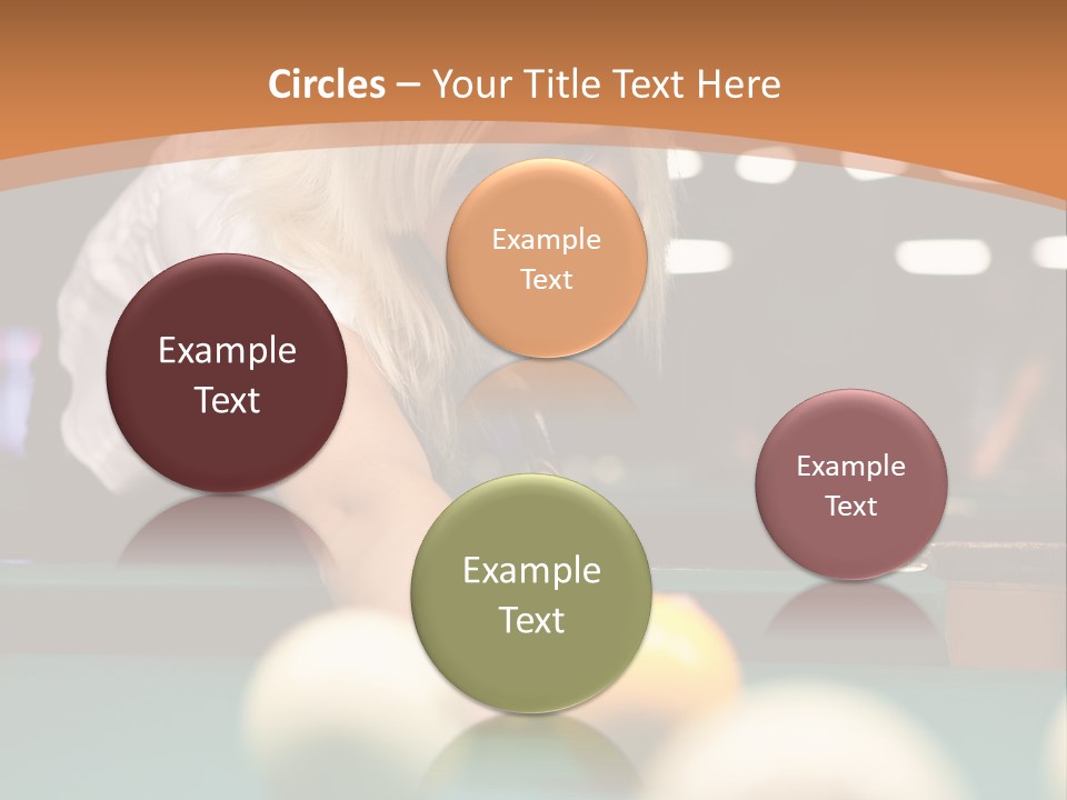 A Blond Girl Is Making A Shot At A Pool PowerPoint Template