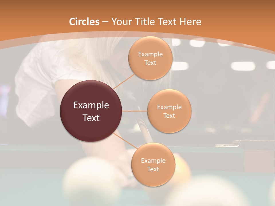 A Blond Girl Is Making A Shot At A Pool PowerPoint Template